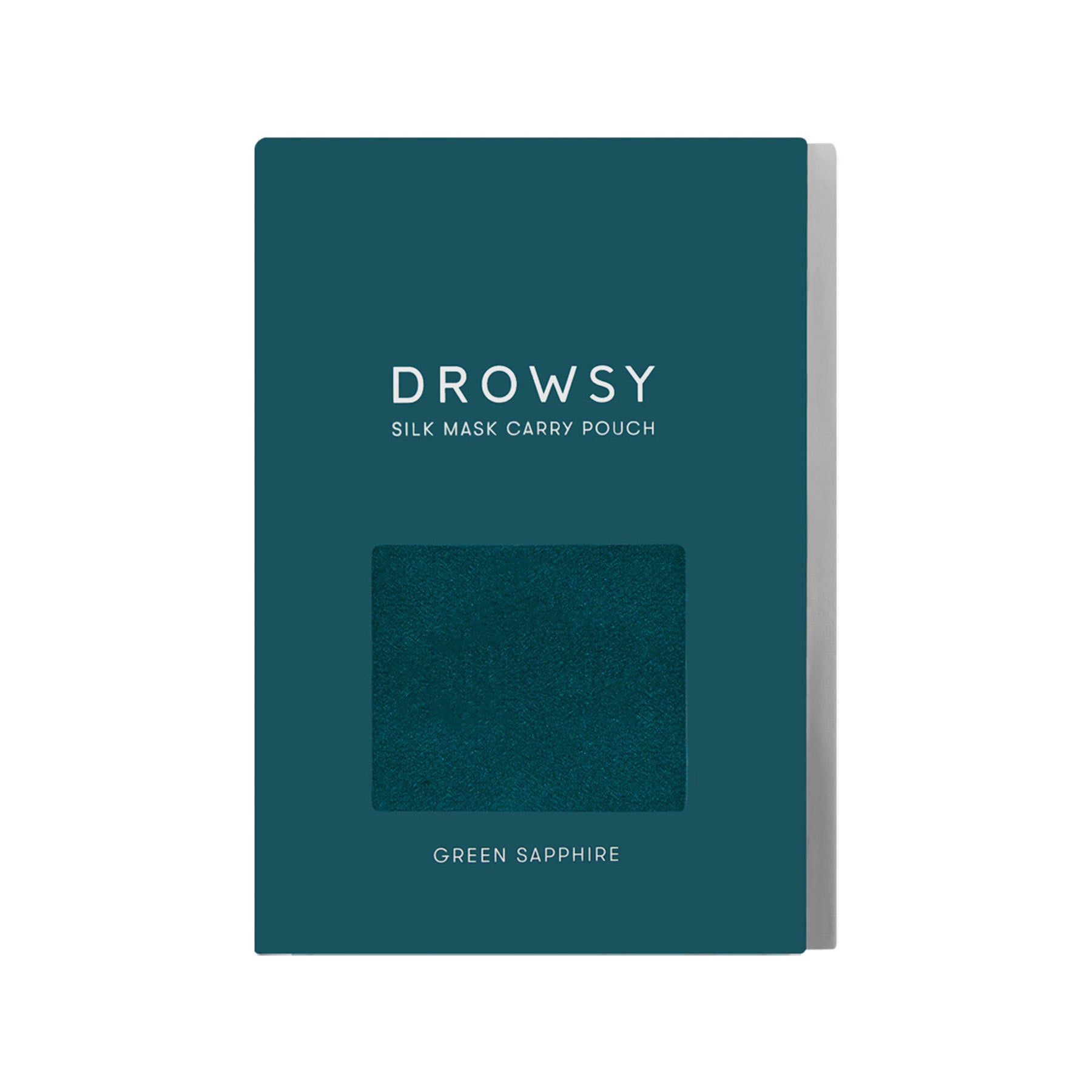 Drowsy Sleep Co Green Sapphire silk carry pouch box
