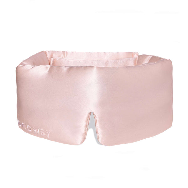 Blush Pink Pure Mulberry Silk Sleep Eye Mask Infused with