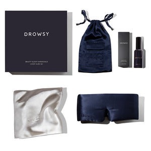 Drowsy Beauty Sleep Experience Sleep Set on a white background