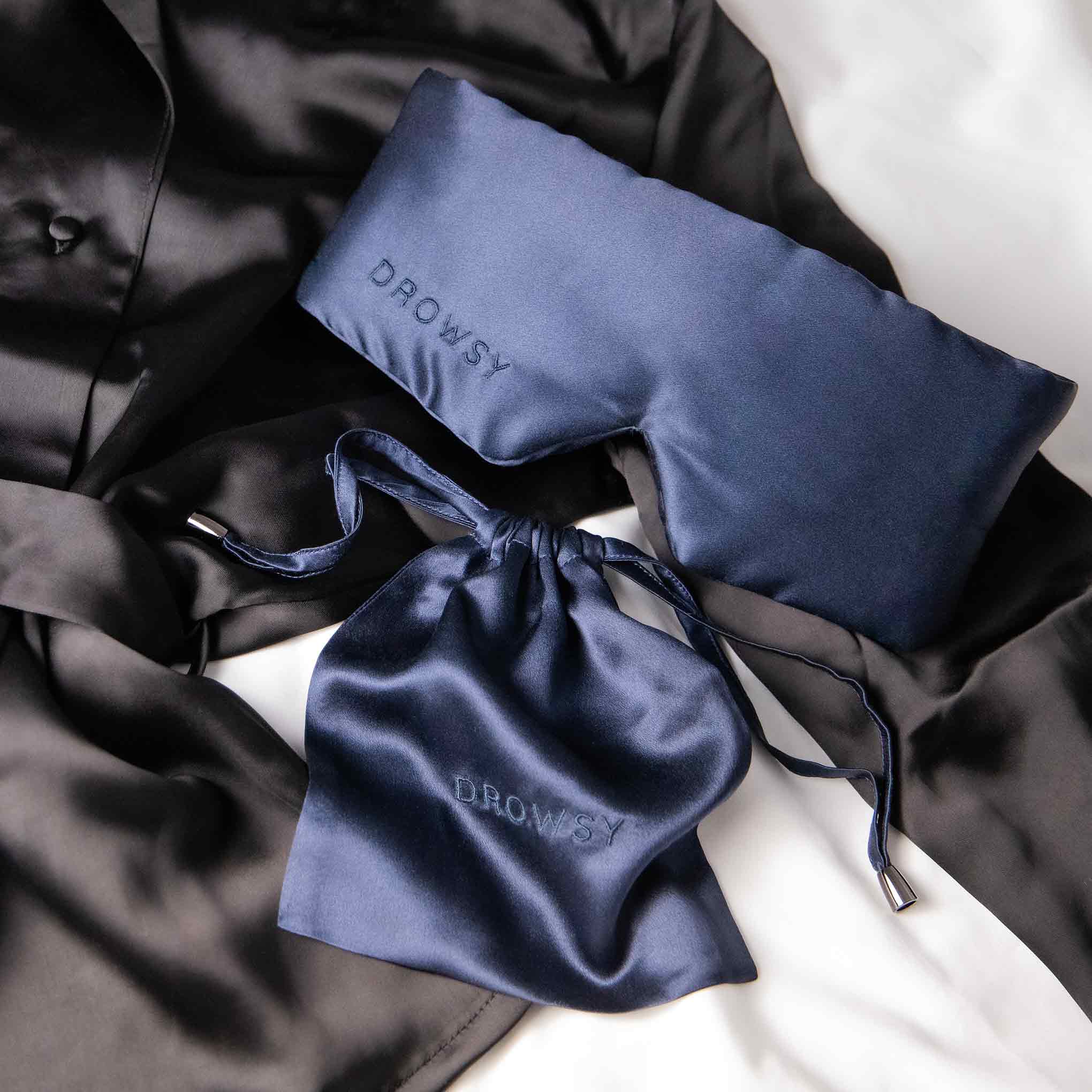 Drowsy Sleep Midnight Blue The Mulberry Silk Eye Mask
