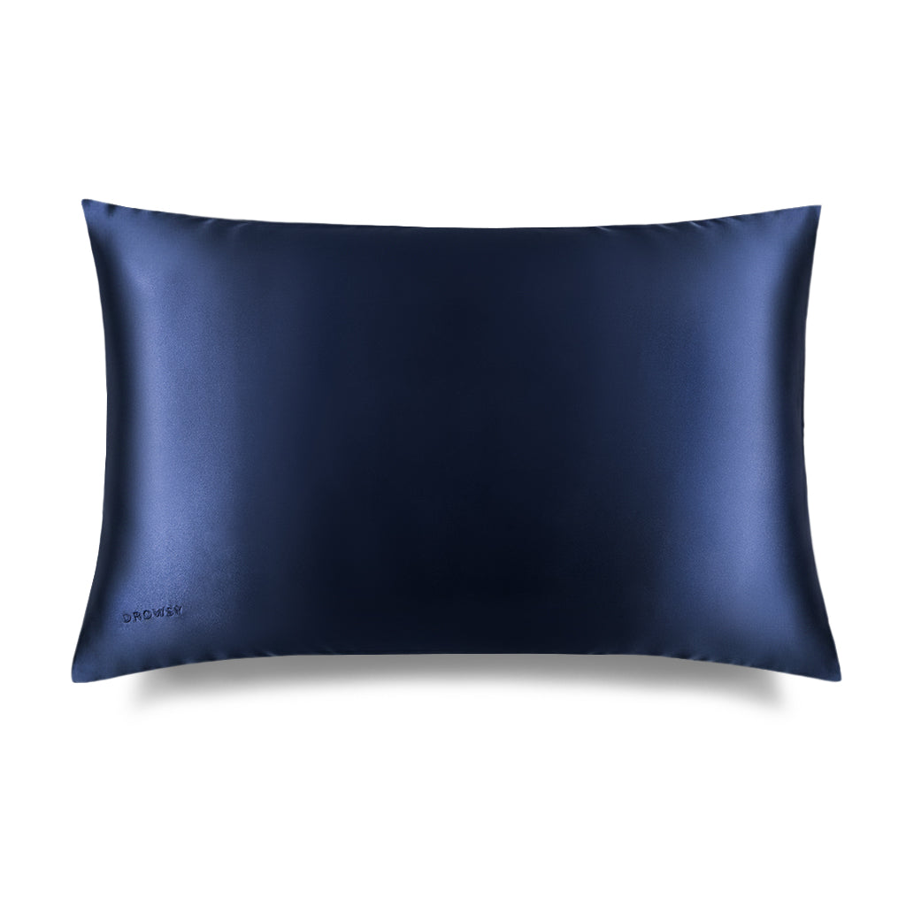 Midnight Blue Silk Pillowcase for Luxurious Deep Sleep