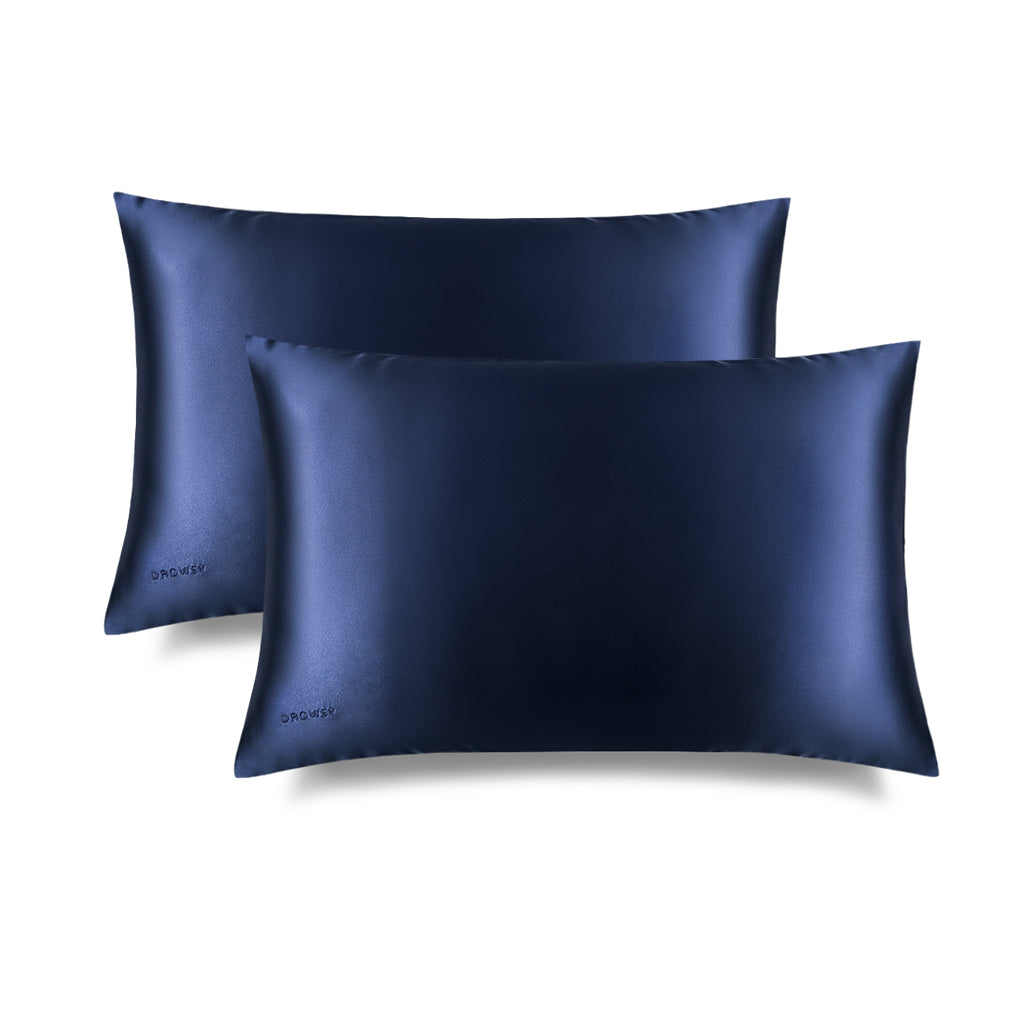 Midnight Blue Silk Pillowcase for Luxurious Deep Sleep