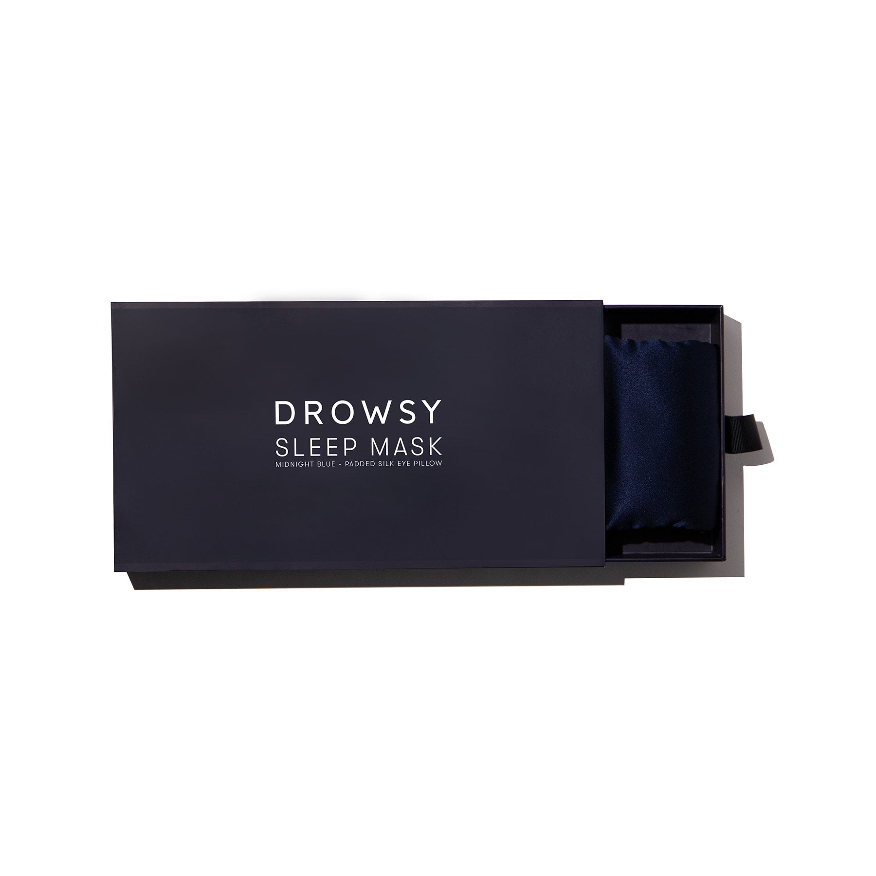 Drowsy Sleep Co. Blue box on white background