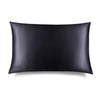 The Moonlight Shadow Silk Pillowcase by us.drowsysleepco features a smooth black rectangular design with a subtle sheen, ideal for skin and hair care, and has 
