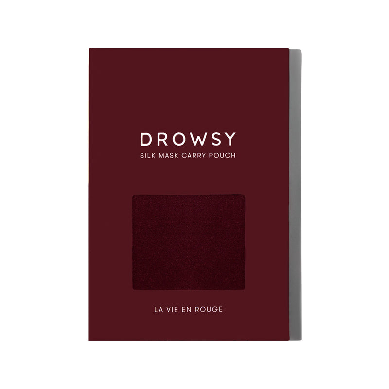Drowsy Sleep Co. Rouge silk carry pouch box