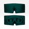 Two Ivy Green - Eyelash Protecting Masks by us.drowsysleepco are shown against a white background. One mask displays the exterior, featuring “DROWSY” embroidery, while the other reveals the interior with contoured eyecups and a nose cutout designed for eyelash protection.