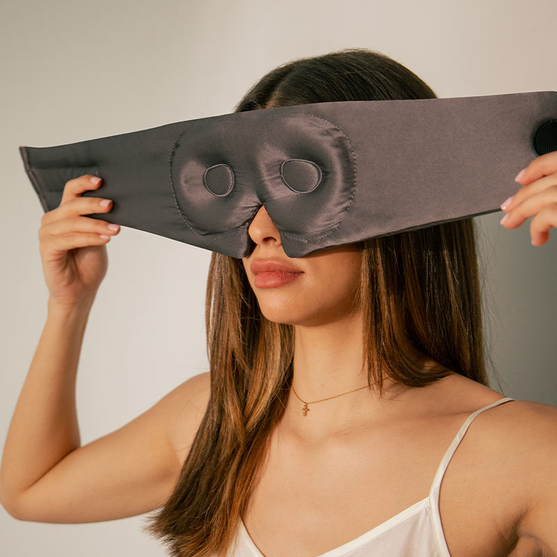 Drowsy Sleep Co Moonlight Shadow Eyelash Protecting Silk Sleep Mask