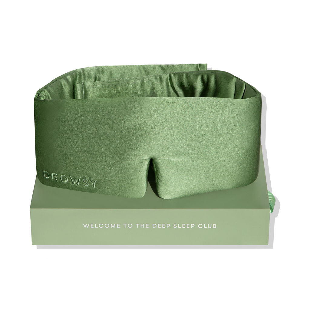 Pistachio Green Drowsy Silk Sleep Mask 2