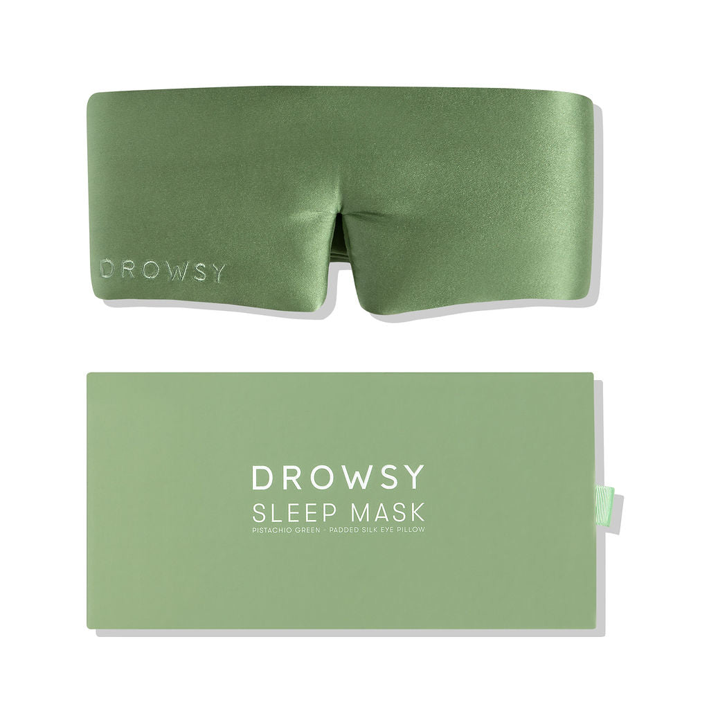 Pistachio Green Drowsy Silk Sleep Mask 3