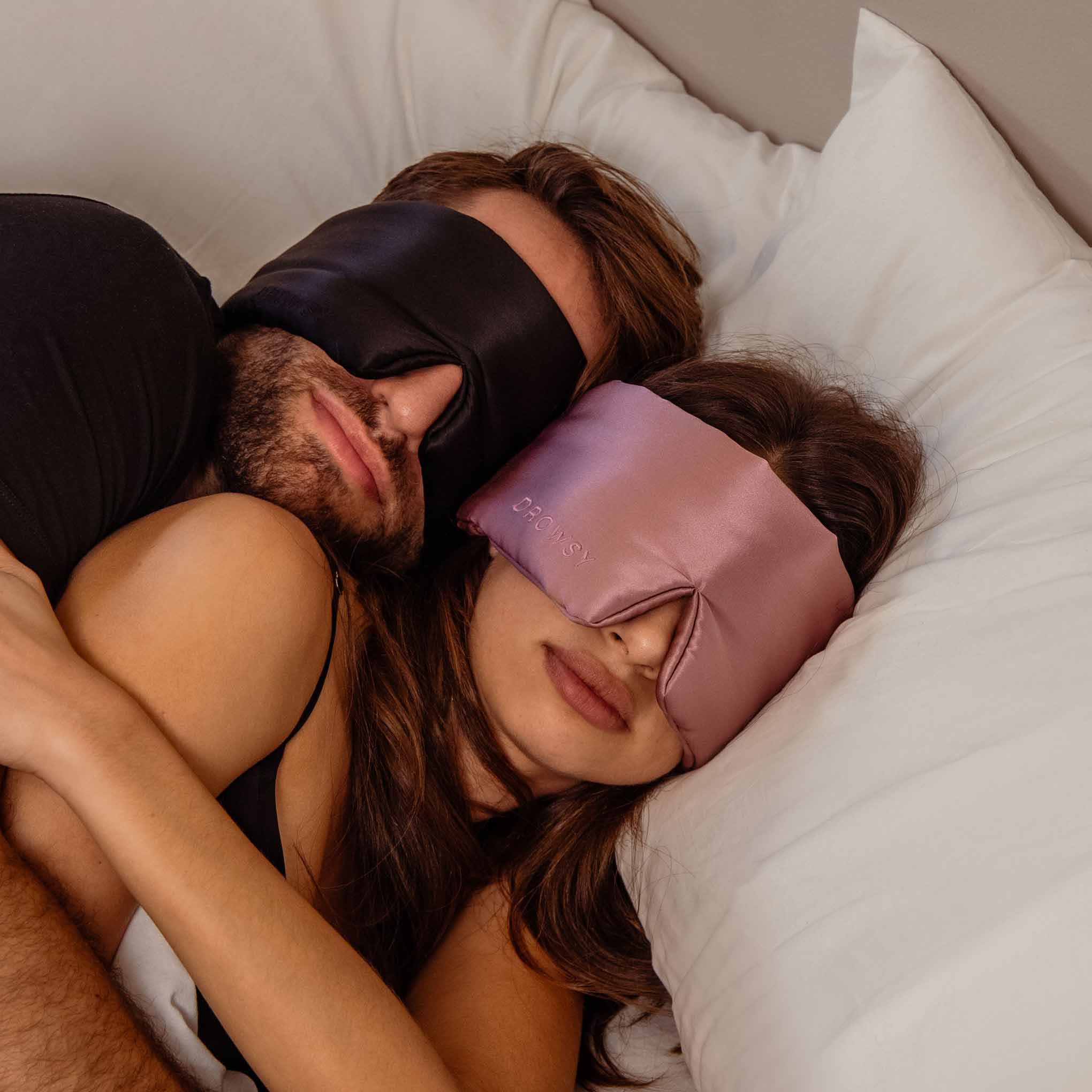 Drowsy silk sleep masks for sleeping lovers pack