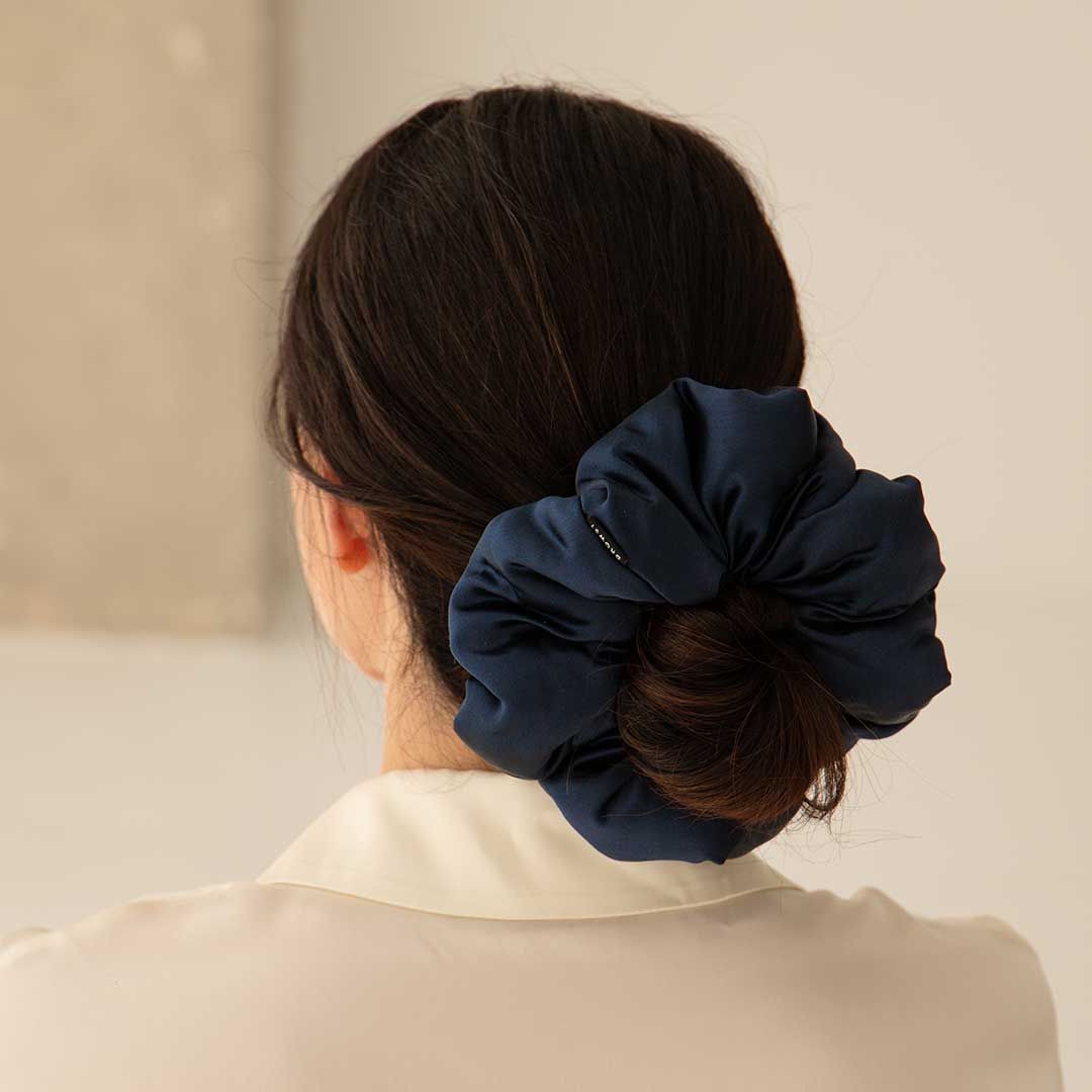 Midnight Blue XXL Scrunchie for Hair Health