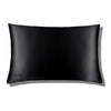 Black Silk Drowsy Pillowcase on white background