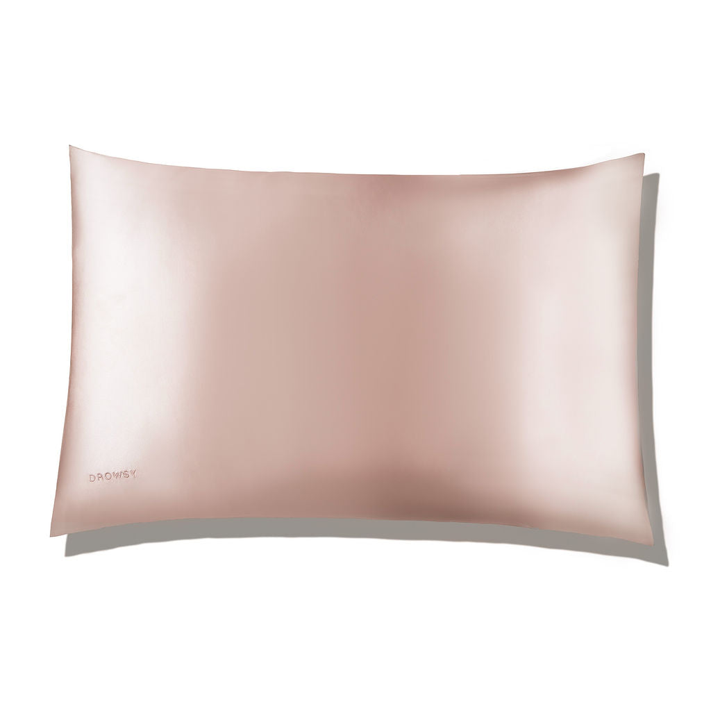 Sunset Pink Silk Pillow Case  Queen size 30 x 20 inches – Drowsy
