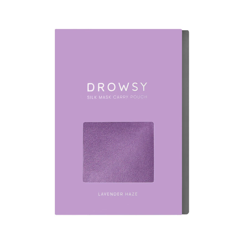 Drowsy silk co lavender haze silk carry pouch box for sleep mask