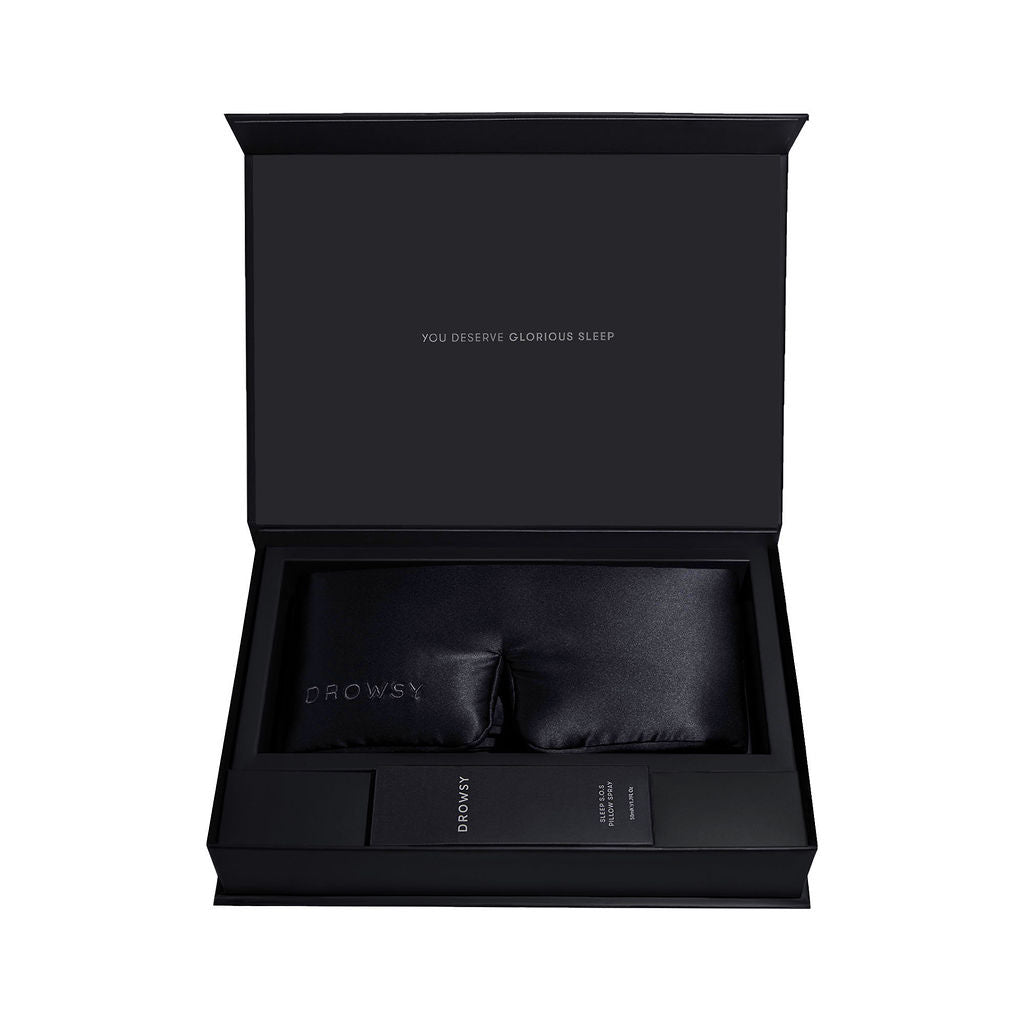 Drowsy Black Jade Sleep Set box on a white background