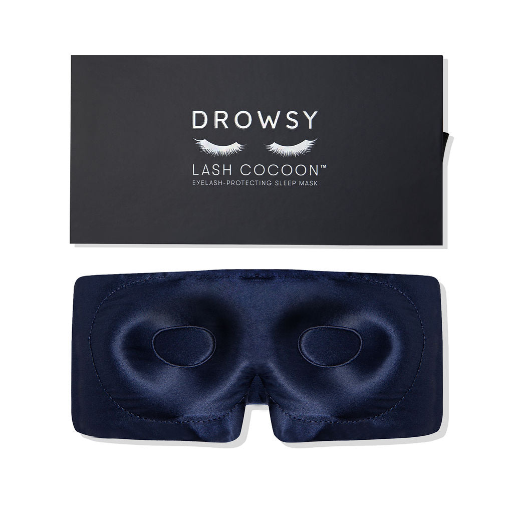 Drowsy Sleep Co Midnight Blue Eyelash Protecting Silk Sleep Mask