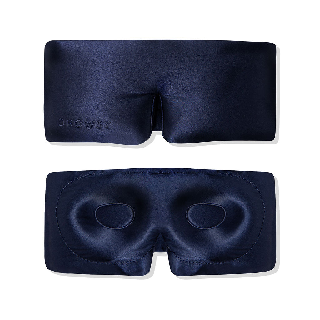 Drowsy Sleep Co Midnight Blue Eyelash Protecting Silk Sleep Mask