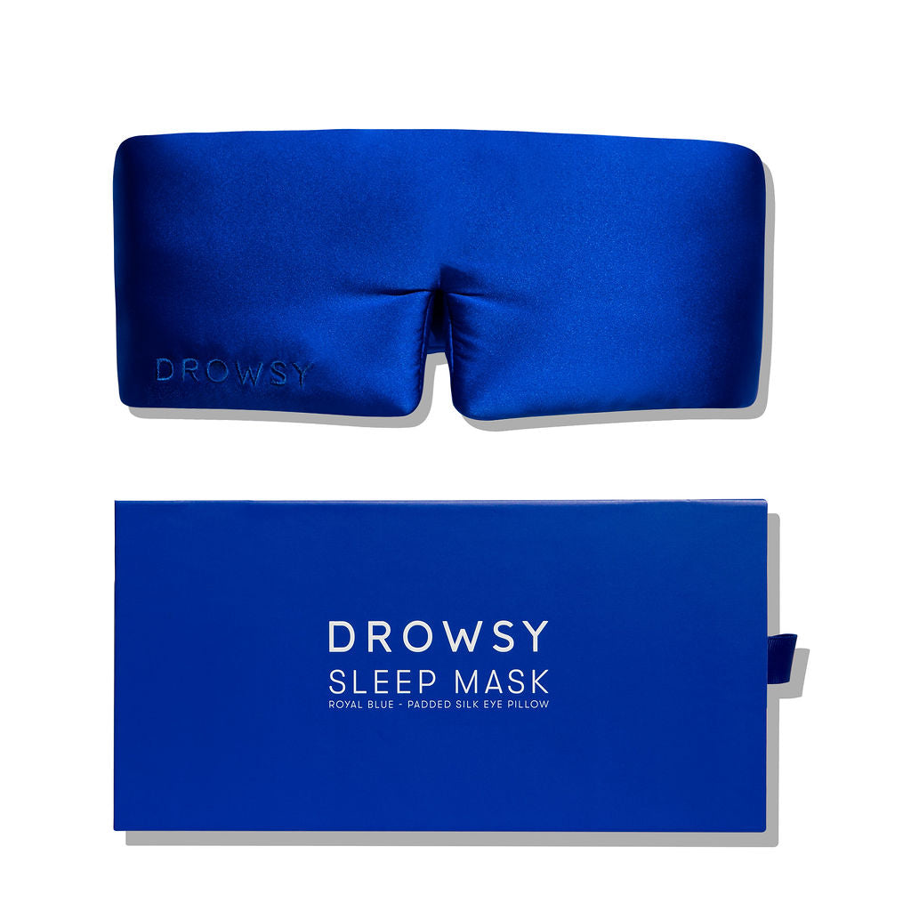 Drowsy Sleep Co Royal Blue Silk Sleep Mask Light Blocking