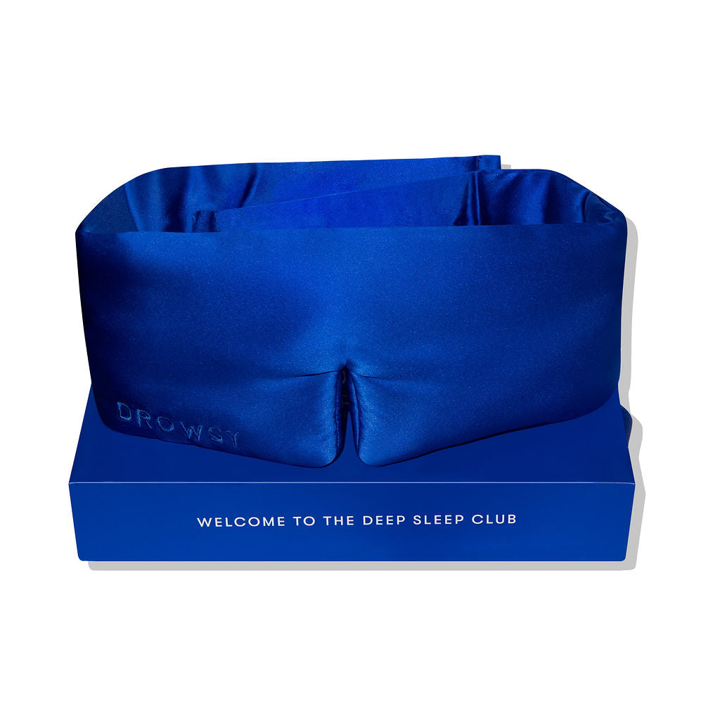 Drowsy Sleep Co Royal Blue Silk Sleep Mask Light Blocking