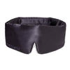 Drowsy Sleep Co Grey Silk Sleep mask on white background with beauty awards